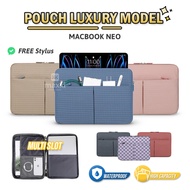 Waterproof Grid Sleeve for Macbook Neo 13 Inch Shockproof Shockproof Handle Bag for Macbook Neo 13 I