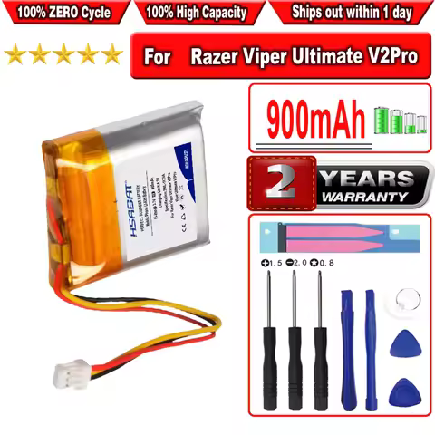 HSABAT 900mAh Battery for Razer Viper Ultimate V2Pro V3Pro Mini SE Signature Edition Wireless Mouse 