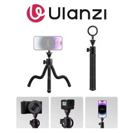 Ulanzi MT30 Tripod Selfie Stick Bluetooth Remote Dual Cold Shoe Phone Holder for Vlog Live Streaming