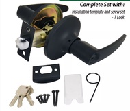 Matte Black Door Handle Slim Lever type design/ Keyed entry Door lock / Lever Door knob / Door lock