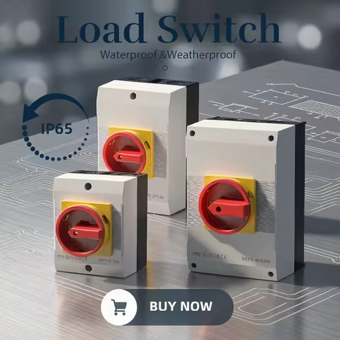 4pole 16A 32A 40A 3pole 63A 150A ELectric IP65 AC Isolator Switch Load Waterproof Switch ON OFF Disc