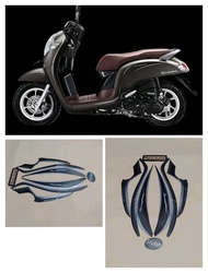 STIKER STICKER STRIPING LIS BODY MOTOR SCOOPY FI STYLISH 2018 2019 ABU ABU STANDAR