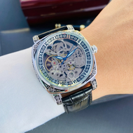 Đồng Hồ Nam Automatic CHENXI Máy Lộ Cơ Cao Cấp Đồng Hồ Cơ Dây Da Hoa Tiết Cổ Điển