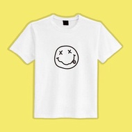 NIRVANA 超脫樂團 笑臉 衣服 白T T恤 童裝 純棉 吸濕排汗 涼感衣