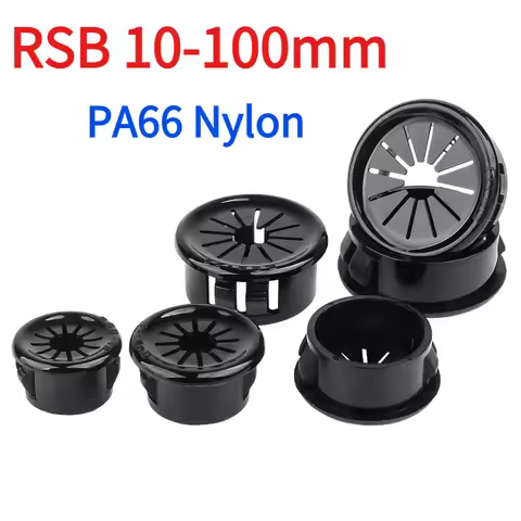 RSB 10-100mm PA66 Nylon Cable Hole Cover Furniture Dust Plug Buckle Office Computer Table Grommet Wi