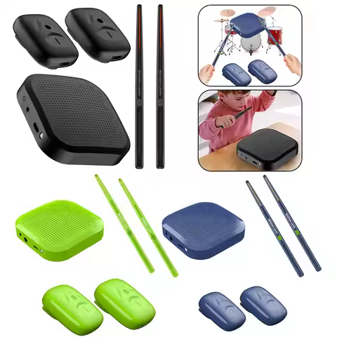 Electronic Virtual Air Drum Drumsticks Pedals Portable Virtual Reality Drum Kit Professional Smart E