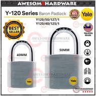 (40MM, 50MM) YALE Y120 BORON STEEL HIGH SECURITY WET CONDITION OUTDOOR PADLOCK  Y120/40/125/1 Y120/5