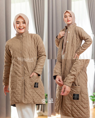 HJ-BLV-IVORY HIJACKET® BELVA Jaket Wanita Cewe Cewek Panjang Muslimah Hijaber / Jaket Wanita Korean 