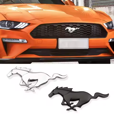 For Ford Mustang Car Sticker Car Front Grille Badge Emblem Rear Trunk Sticker For Ford Mustang Focus