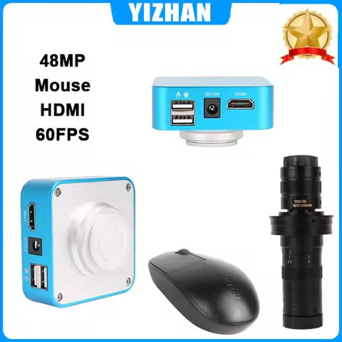 4K 2K 1080P Microscope Camera HDMI USB VGA Industrial Camera 0.7X-4.5X C-mount Lens 50mm For Magnifi