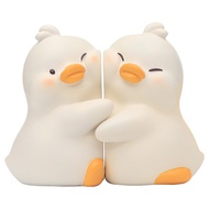 Decorative Bookends Cute Hug Ducks Decorative Bookends for Shelf Desk Office Bedroom Decoration Duck