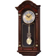 [𝐏𝐎𝐖𝐄𝐑𝐌𝐀𝐓𝐈𝐂] Seiko QXH004B Dual Chimes Quarter Hour Pendulum Solid Wood Wall Clock