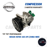 ✅3 Month Warranty✅ NISSAN CEFIRO A32 / A33 6PK CAR AIRCOND COMPRESSOR (CHINA NEW ITEM)