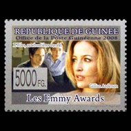 Guinea American Actor Gillian Anderson X File TV Amy Award Stamps 1 New