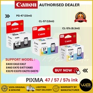 CANON PG-47 BLACK CL-57 COLOR INK E410 E400 E460 E480 E470 E3170 E4270 E4570 E3370 PG47 CL57