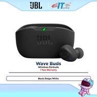 JBL Wave Buds True Wireless Earbuds with Deep Bass Sound for Everyday Listening IP54 Water Resistant