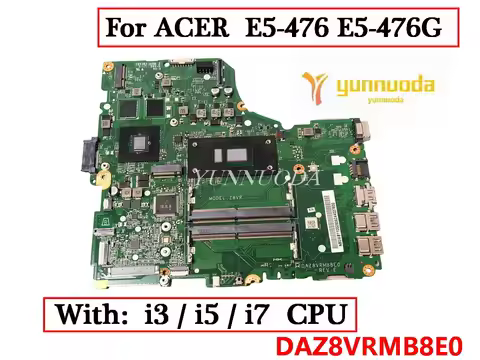 DAZ8VRMB8E0 For ACER E5-476 E5-476G Z8VR Laptop motherboard With i5-8250U i7-8550U CPU 940M 2G GPU t