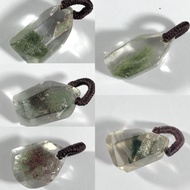 Natural Green Phantom Crystal keychain/ Pendent