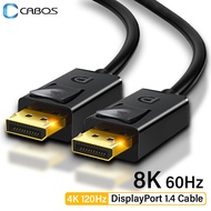 8K 60Hz Displayport Cable HD Audio Video Synchronization 4K 144Hz DP to DP Cable For Laptop Monitor Projector TV Display Port