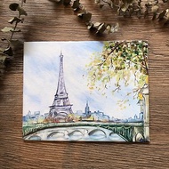 巴黎鐵塔 油畫作品 手工繪製 無框畫 禮物 生日禮物 情人節