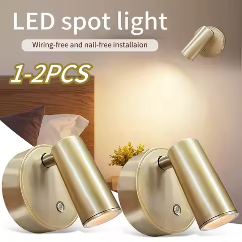 LED light magnetic type-C Rechargeable Touch Switch Wall Lights Spotlight Cordless Dimmable Bedroom 