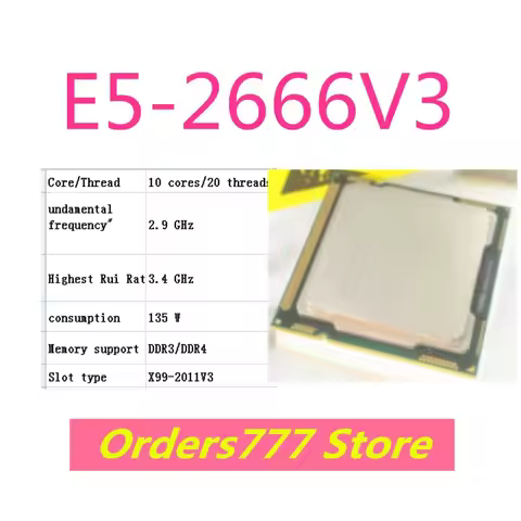 New imported original E5-2666V3 2666 2666V3 V3 V4 CPU 10 cores and 20 threads 2.9GHz 3.4GHz 135W qua