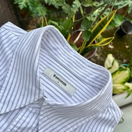 KEMEJA Oxford Shirt 8 SECONDS Striped White (2XL)