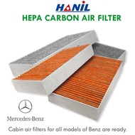 Hanil Hepa Cabin Air Filter Mercedes Benz Air Condition Filter Hepa Class 11 Carbon Filter Ultrafine Dust Fine Dust Filter