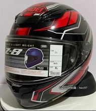 SHOEI Z8紅川崎紅色安全帽烤漆全盔機車頭盔全罩男女賽車跑盔防摔保護防碰撞重機騎乘摩托通風透氣四季騎士日夜幻彩鏡片-代購