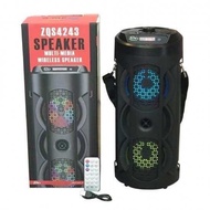 ZQS-4243 Multimedia Wireless Speaker WIRELESS BLUETOOTH DJ KARAOKE SPEAKER WITH RGB LIGHTING