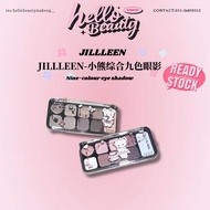 【READY STOCK】JILL LEEN 九色眼影盘 / JILL LEEN 9-Color Eyeshadow Palette Glitter Velvet Matte Daily Makeup