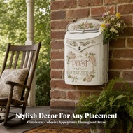 Vintage Wall Mailbox Ornate Metal Wall Mailbox Letter Box Floral Decoration