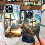 Cross Glass Case for iPhone 17 16 15 14 13 12 11 8 7 6 6s 6p 7p 8p 6g 7g 8g Pro Max XR XS xsmax Plus