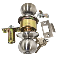 LOCWARE 廣安牌 喇叭鎖 附三支鎖匙 C9600 70mm 不鏽鋼磨砂色