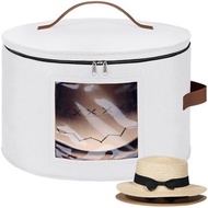 Lifewit Round Cowboy Hat Box Suitable for 7 Hats, Large Felt Hat Storage Bag, Men Women Storage, Bas
