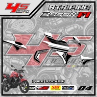 04 BYSON FI STRIPING STICKER - BYSON FI STRIPING STICKER WITH FIRE MOTIF