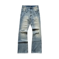 Dusty Light Blue Flared Jeans 13Oz - Theta Gallery Flared Jeans