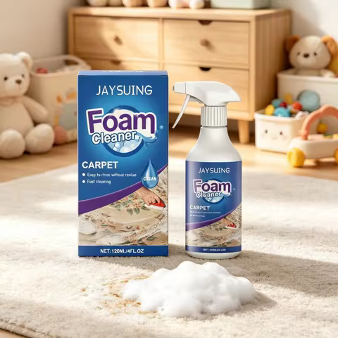 Jaysuing Carpet Foam Cleaner Remove Stubborn Stains Efficient Degreasing No Residue Gentle Ingredien