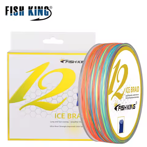 FISH KING X12 100M/150M/300M Braided Fishing Line 12 Strands 0.14-0.6MM 15-120LB MultiColor Multifil