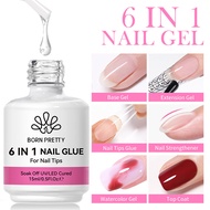 Sinh Ra Khá 10Ml/15Ml 6 Trong 1 Nail Keo Báo Chí Trên Móng Tay Keo Nở Gel Strengthener Mở Rộng sơn l