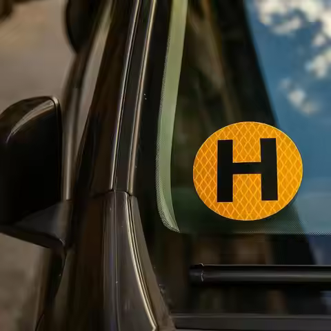 Magnetic Car Stickers Reusable Magnet Bumper Decals With H Sign Badge Historical Vehicle Emblem For