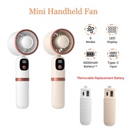 Rechargeable Handheld Fan Portable Mini Removable Replacement Battery Rechargeable Fan Long Lasting 
