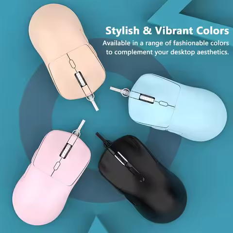 Lenovo Wired Optical Mouse Comfortable Grip Ergonomic Design Adjustable DPI Portable Mouse for PC La