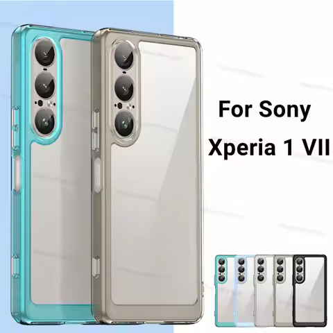For Sony Xperia 1 VII Case Sony Xperia 1 VII Cover TPU Clear PC + Silicone Shockproof Protective Pho