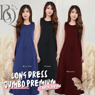 Dress Sleeveless Rayon - Korean Dress - Long Dress Premium/Inner wanita polos /Inner dress /Inner dr