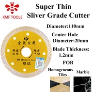 Diamond Cutting Disc Super Thin Sliver Grade Cutter Dry Cutting for Marble Homogenous Tiles Cutting 