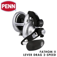 PENN fishing reel FATHOM II Lever Drag 2 Speed - Multiplier/Conventional/Round Profile Fishing Reel 