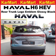 Haval H6 HEV Black Edition Front Grill Rear Trunk Wording Logo Emblem Glossy Black Exterior Accessor