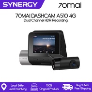 70mai A510 4G Dashcam dengan rakaman depan & belakang menyokong sambungan 4G kawalan App