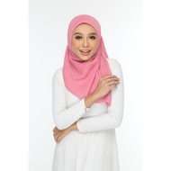 Tudung Bawal Cotton Square 45 - Pink Bellarin